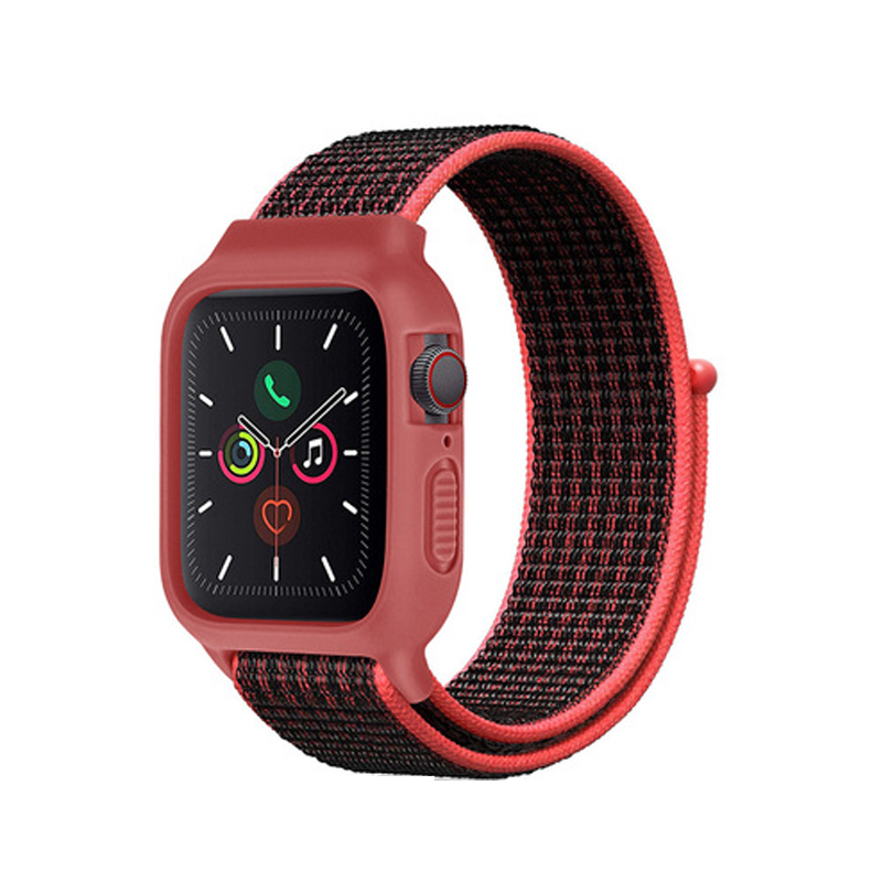 Levně Nylonový set 2v1 pro Apple Watch 38/40/41mm Barevná varianta: Červeno-Černá