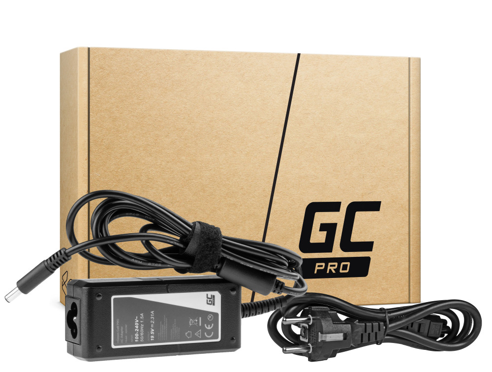 Levně AD57AP - Green Cell PRO Nabíječka / AC Adaptér 19.5V/2.31A/45W pro Dell XPS 13 9343/9350/9360 Inspiron 15 3552/3567/5368/5551/5567 AD57AP