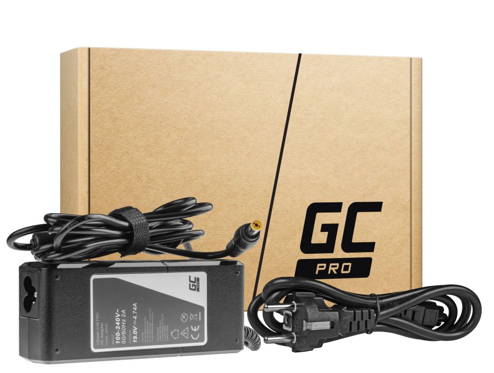 Levně AD02P - Green Cell PRO Nabíječka / AC Adaptér 19V/4.74A/90W pro Acer Aspire 5733/5749/5749Z/5750/5750G/7750G/V3-531/V3-551/V3-571/V3-571G AD02P