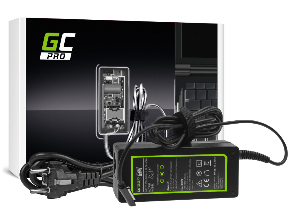 Levně AD62P - Green Cell PRO Nabíječka / AC Adaptér 19V/3.42A/65W pro Acer Aspire S3 S3-331 S3-371 S3-951 S7-391 S7 S7-392 S7-393 AD62P