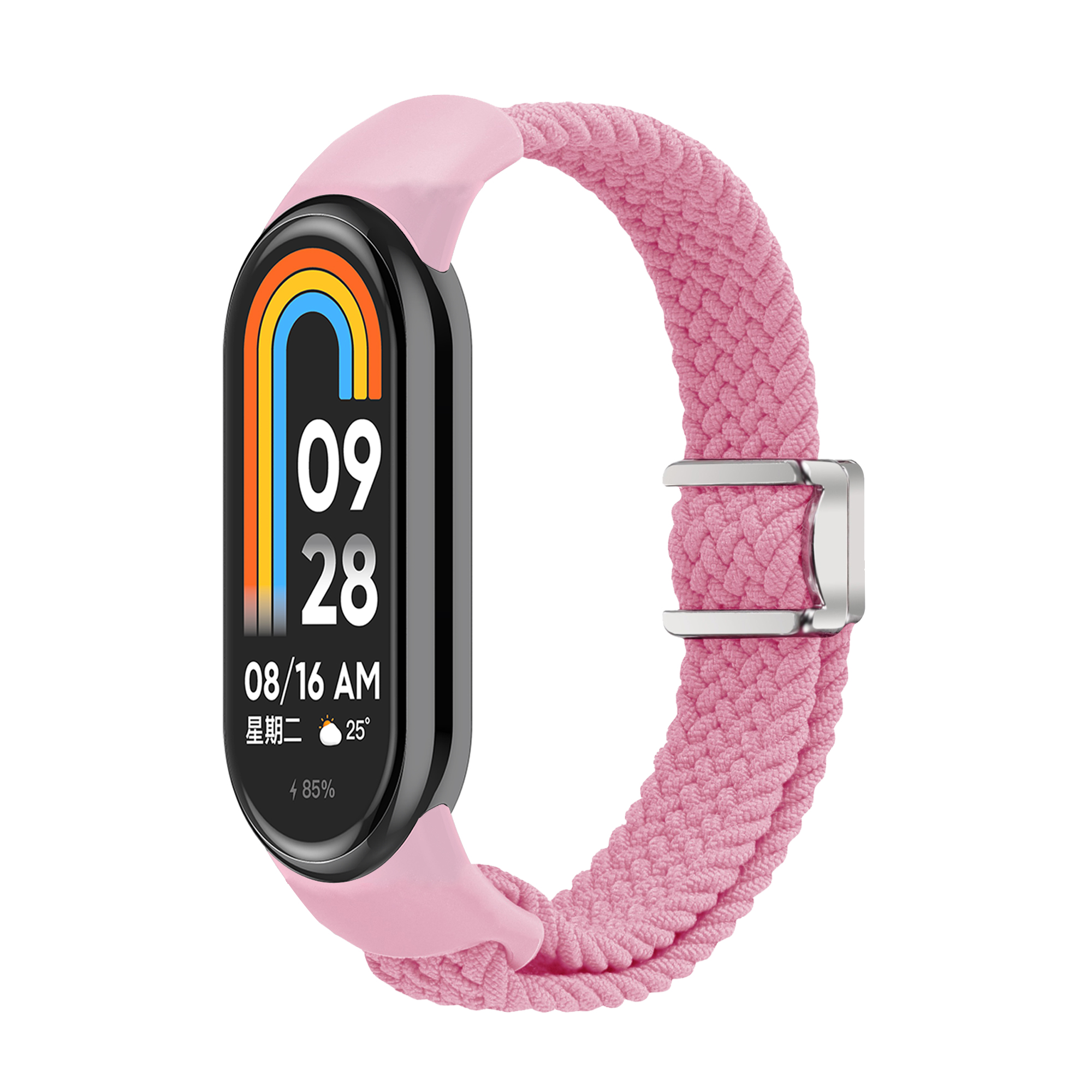 Pletený náramek s magnetickým zapínáním Mi band 8/9/10 Barevná varianta: Růžový