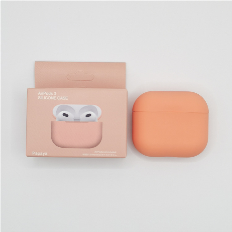Levně Jednobarevný obal pro AirPods 3 Barva: Papaya