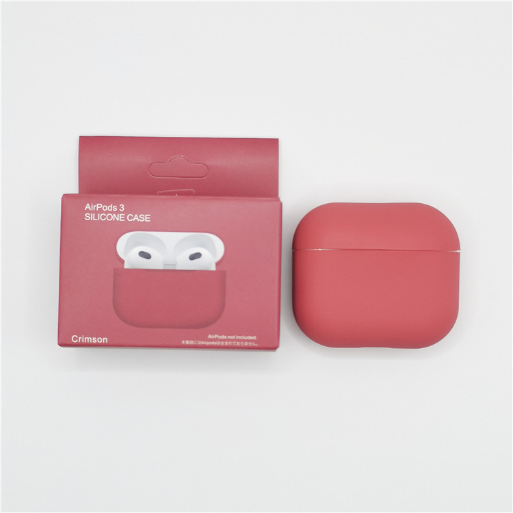 Levně Jednobarevný obal pro AirPods 3 Barva: Crimson