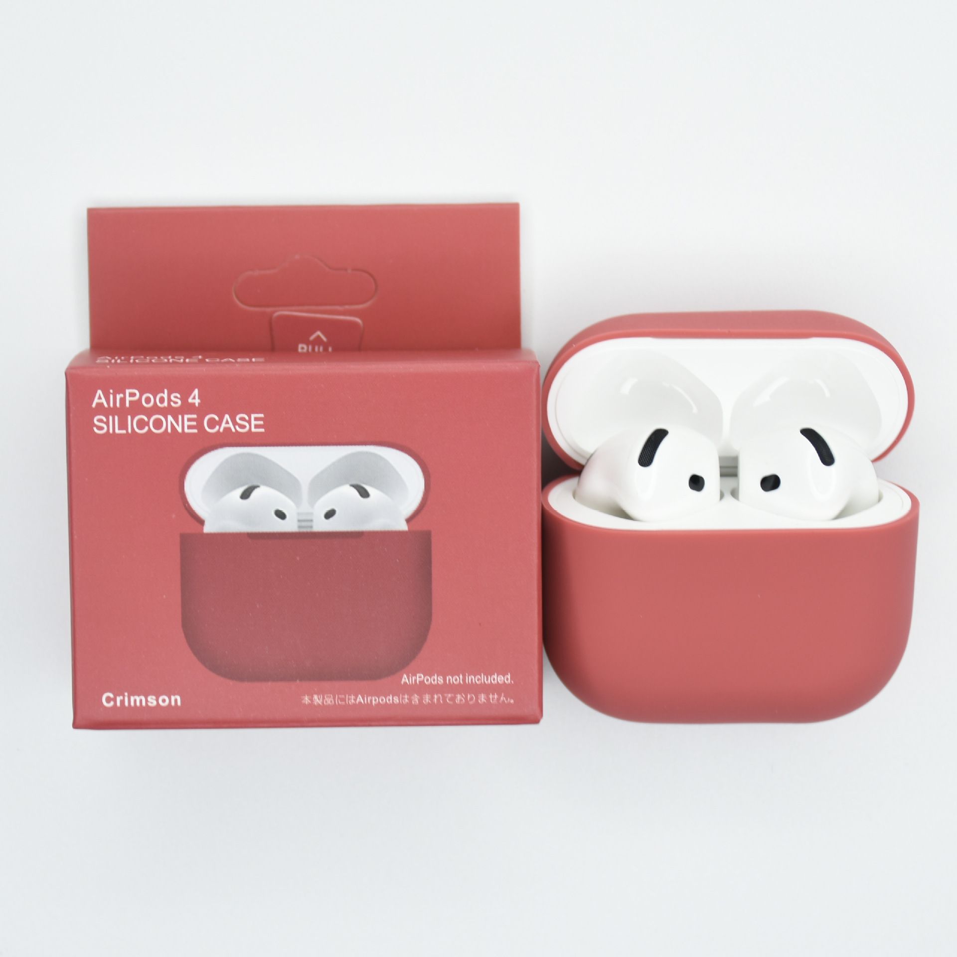 Levně Jednobarevný obal pro AirPods 4 Barva: Crimson