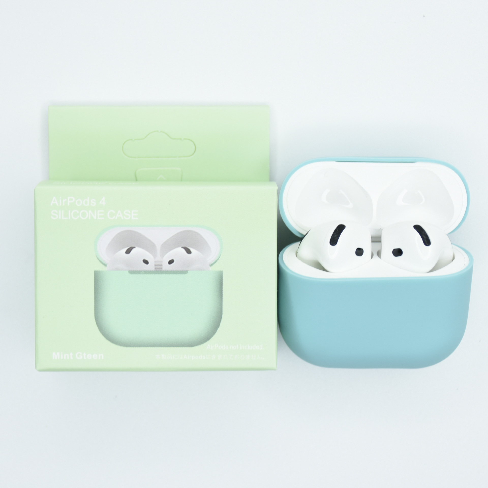 Levně Jednobarevný obal pro AirPods 4 Barva: Mint green