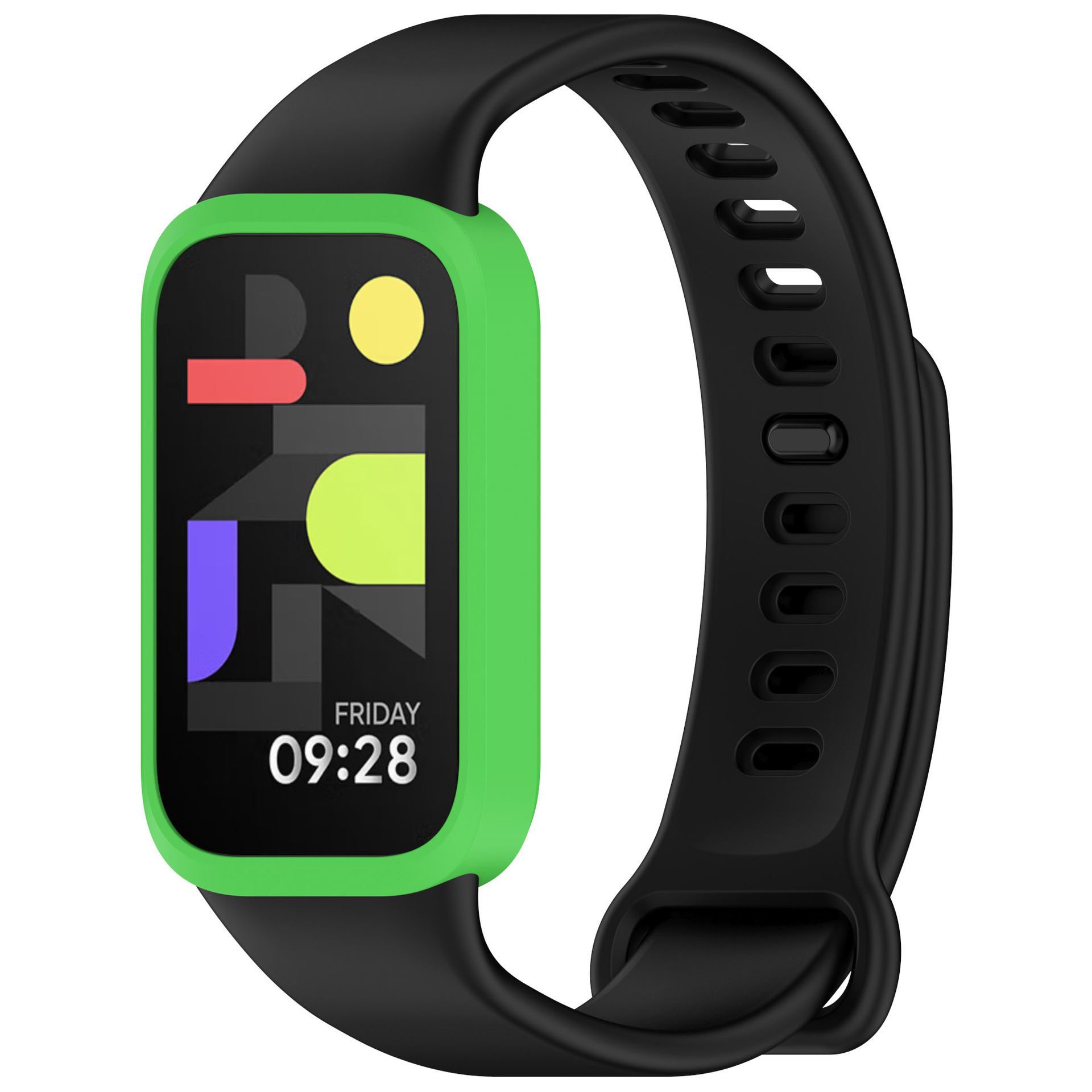Dvojbarevný silikonový náramek pro Mi Band 9 Active / Redmi Band 3 Barevná varianta: Černo-Zelená