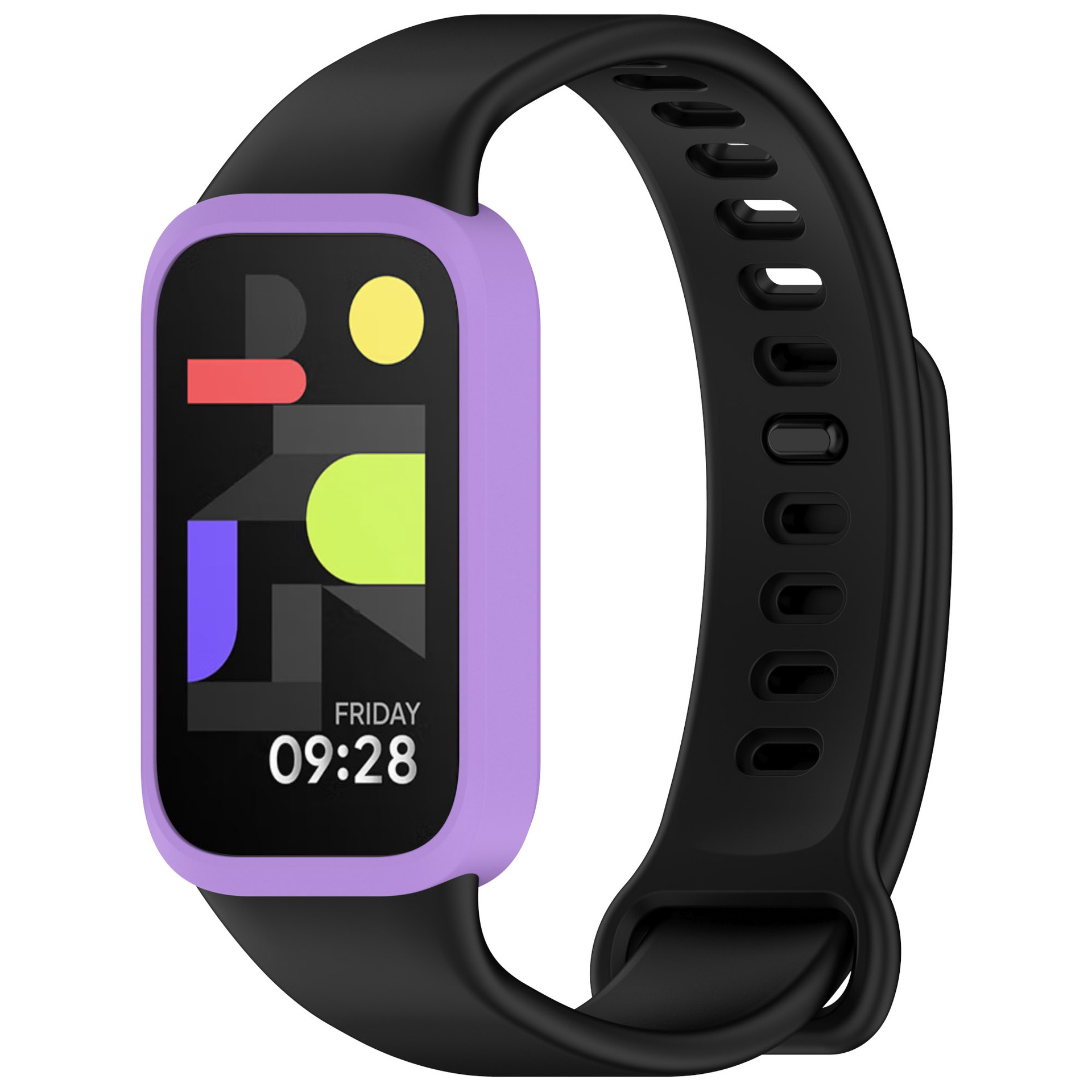 Dvojbarevný silikonový náramek pro Mi Band 9 Active / Redmi Band 3 Barevná varianta: Černo-Fialová