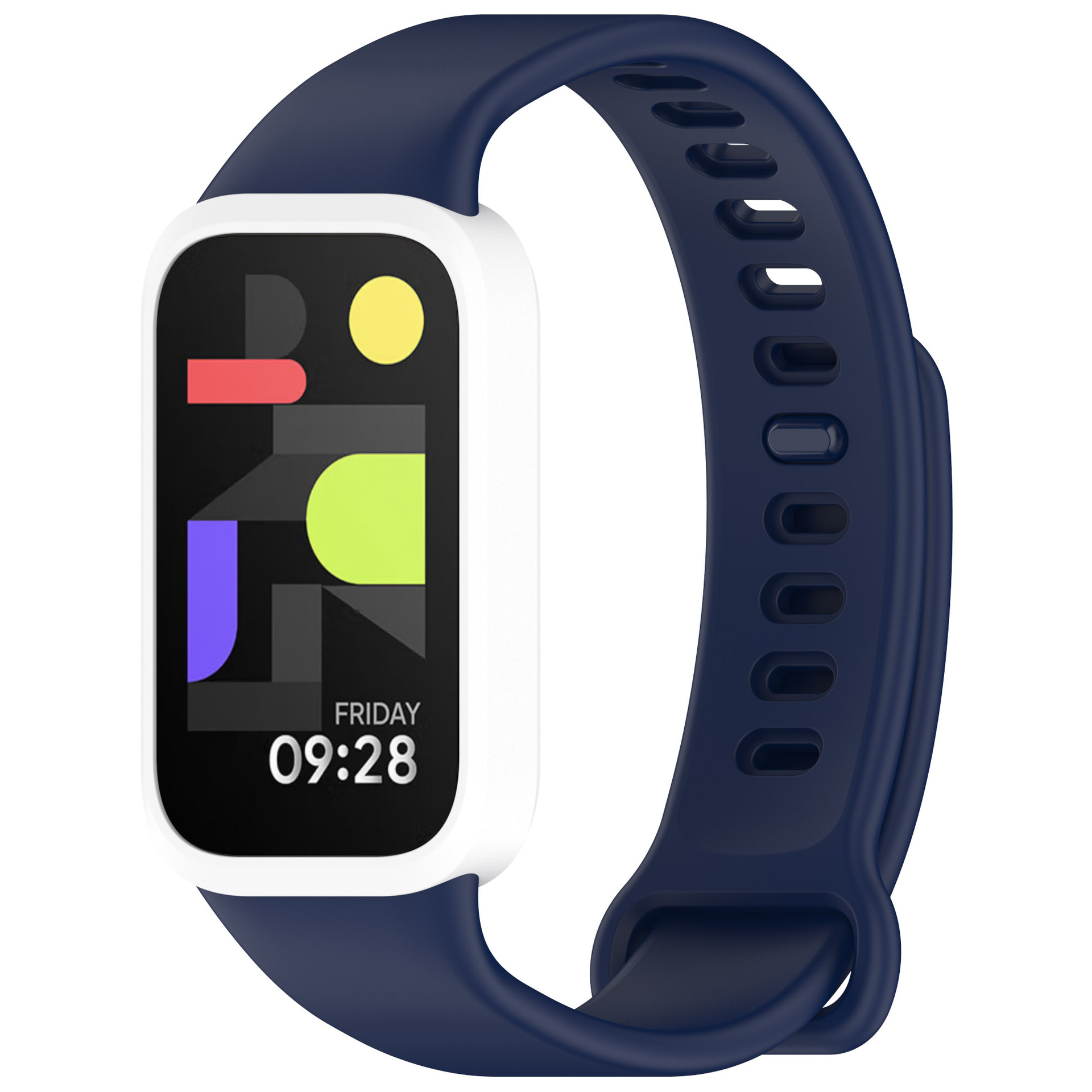 Dvojbarevný silikonový náramek pro Mi Band 9 Active / Redmi Band 3 Barevná varianta: TmavěModro-Bílá
