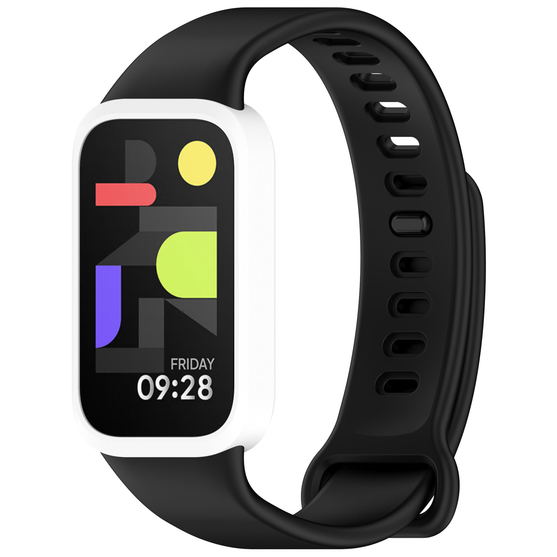Dvojbarevný silikonový náramek pro Mi Band 9 Active / Redmi Band 3 Barevná varianta: Černo-Bílá