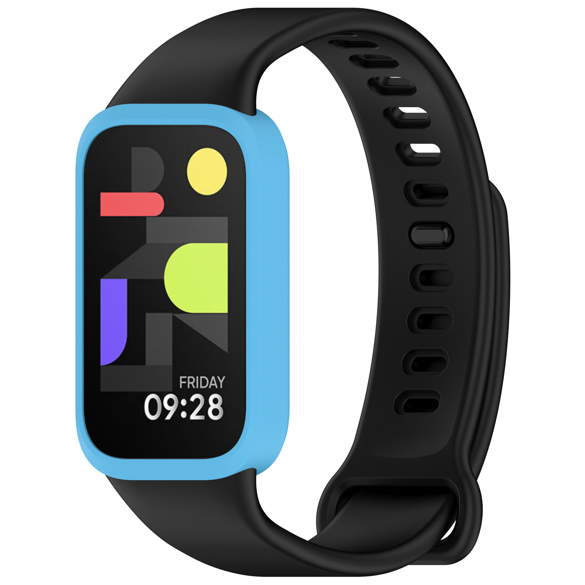 Dvojbarevný silikonový náramek pro Mi Band 9 Active / Redmi Band 3 Barevná varianta: Černo-Modrá