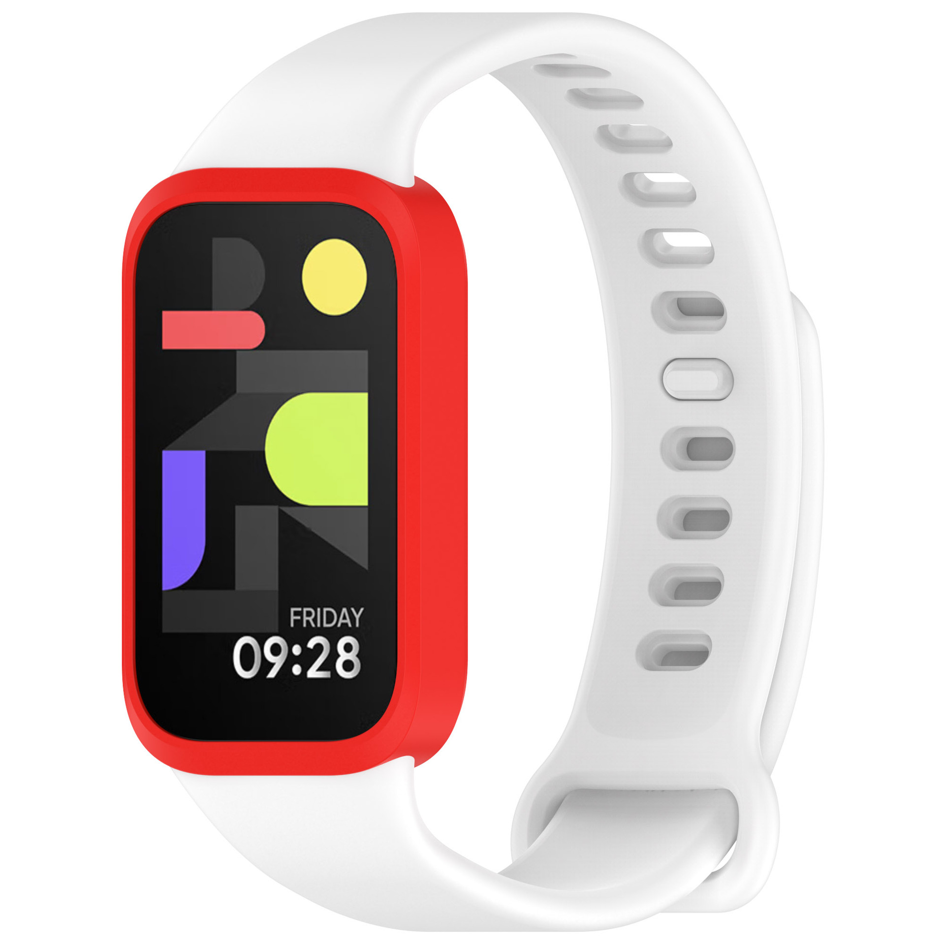 Dvojbarevný silikonový náramek pro Mi Band 9 Active / Redmi Band 3 Barevná varianta: Bílo-Červená