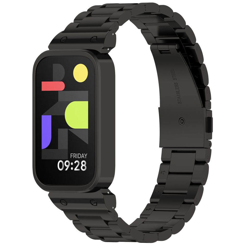 Levně Kovový řemínek pro Mi band 9 Active / Redmi Band 3 Barevná varianta: Černý