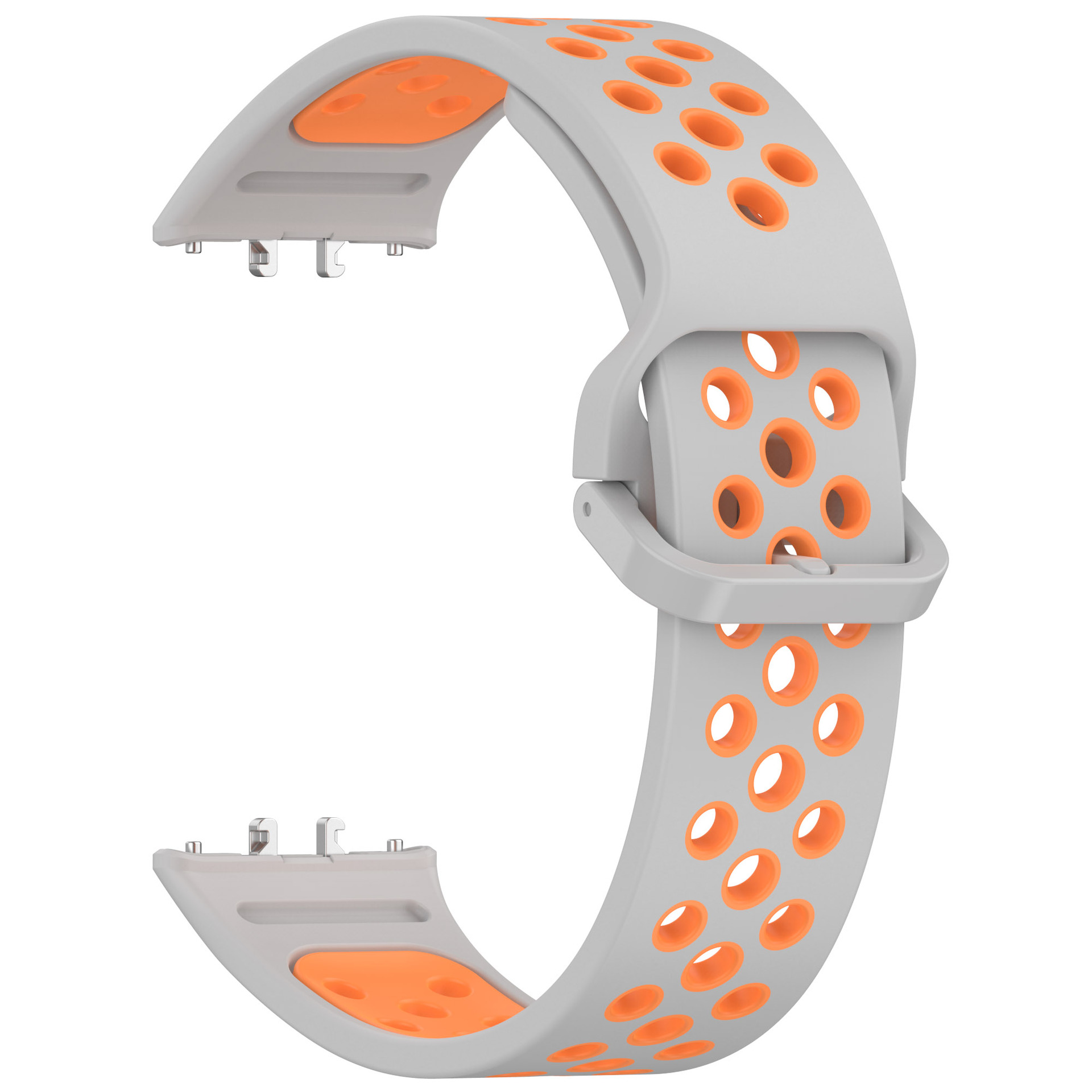 Levně Dvojbarevný řemínek pro Samsung Galaxy Fit 3 Barevná varianta: Šedo-Oranžový