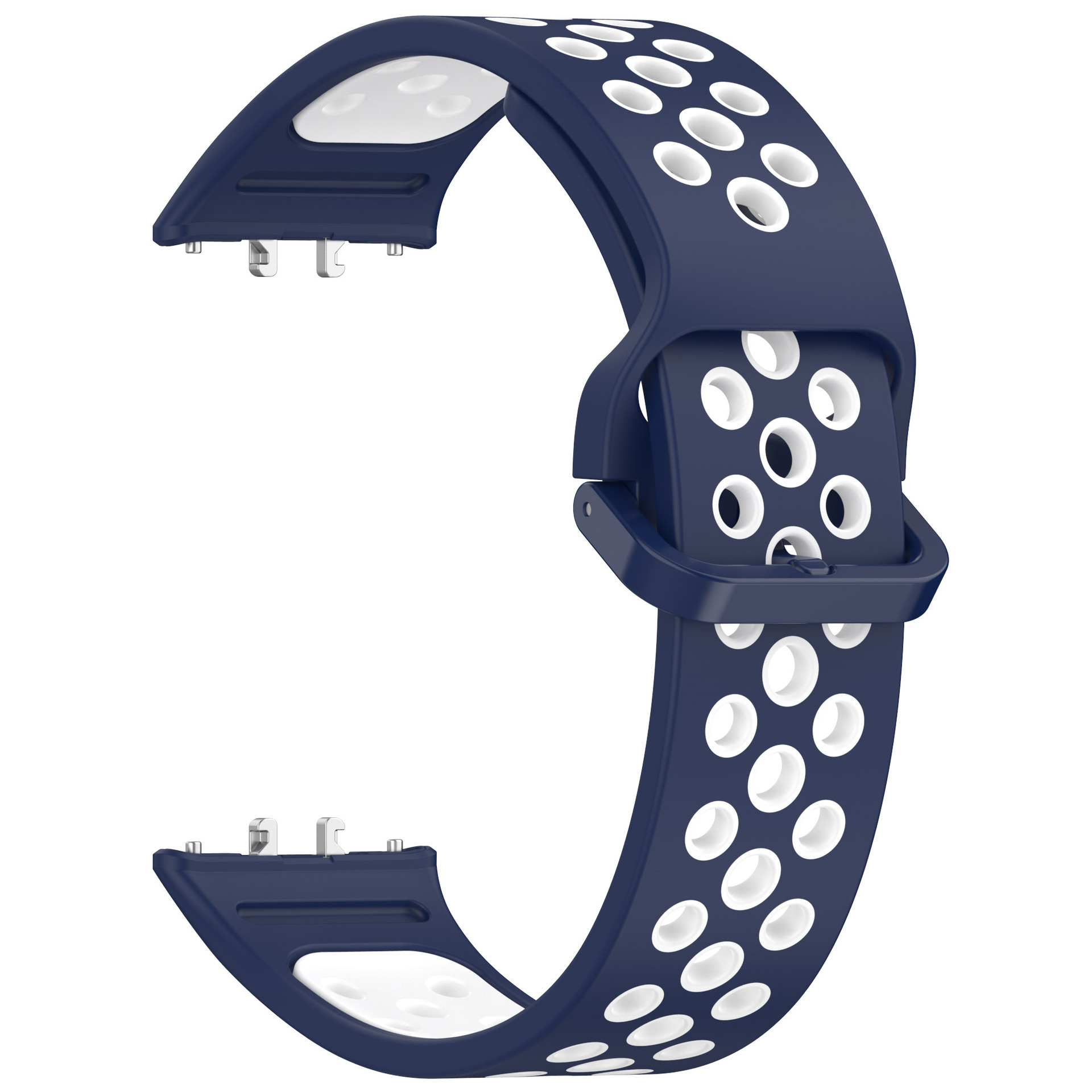 Levně Dvojbarevný řemínek pro Samsung Galaxy Fit 3 Barevná varianta: Tmavěmodro-Bílý