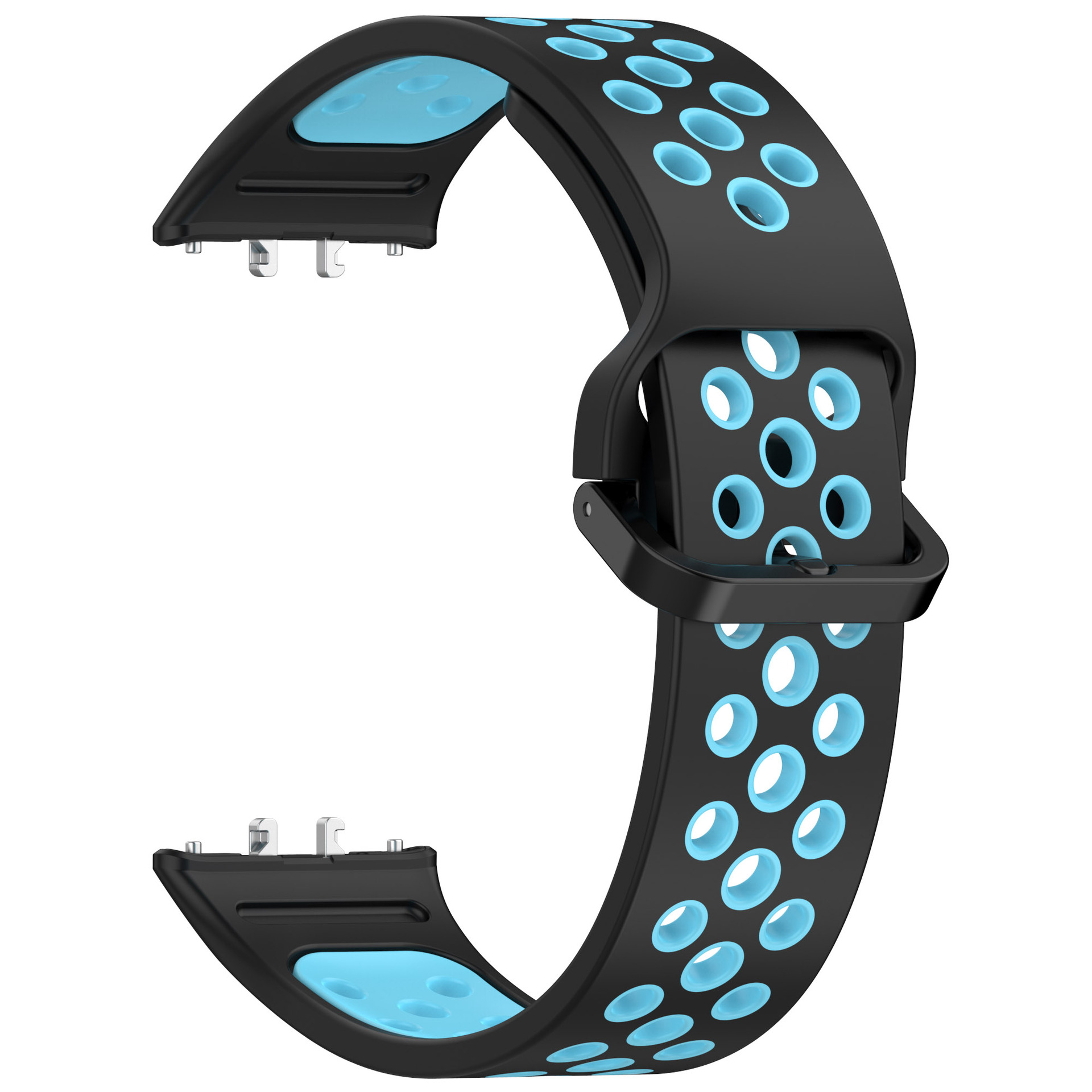 Levně Dvojbarevný řemínek pro Samsung Galaxy Fit 3 Barevná varianta: Černo-Modrý