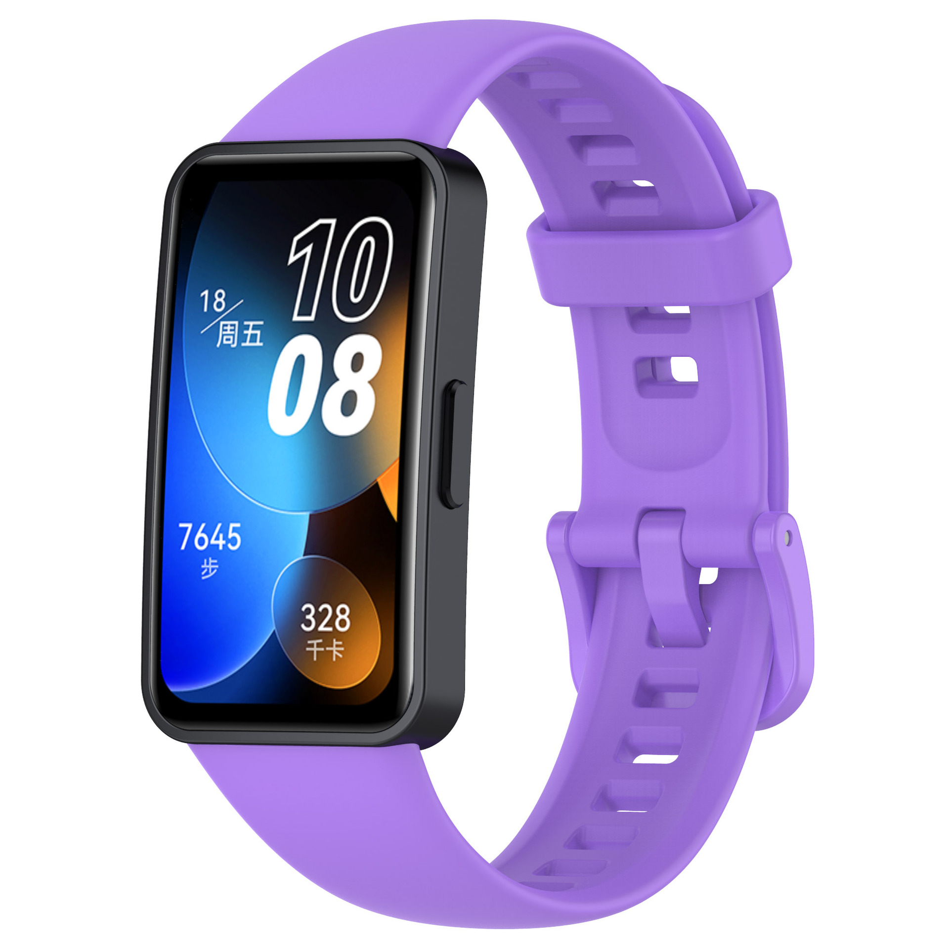 Levně Jednobarevný řemínek Huawei Band 8/9/10 Barva náramku: Fialová