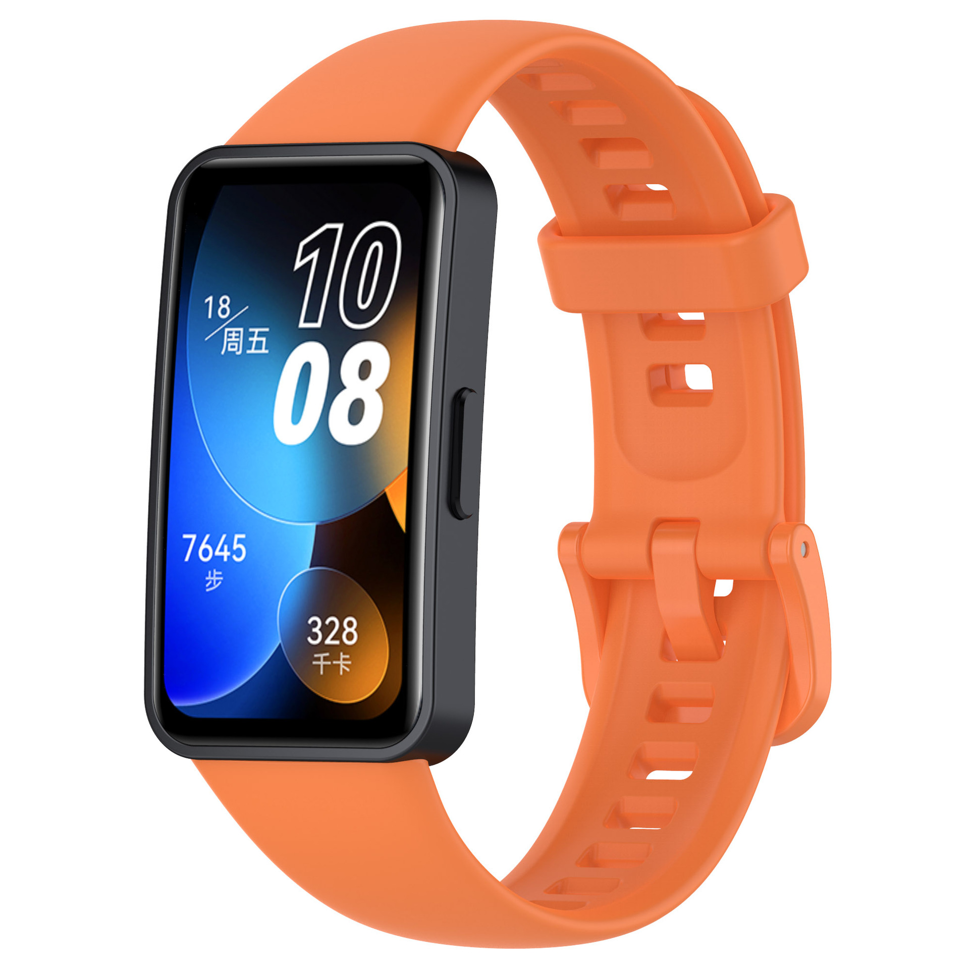 Levně Jednobarevný řemínek Huawei Band 8/9/10 Barva náramku: Oranžová