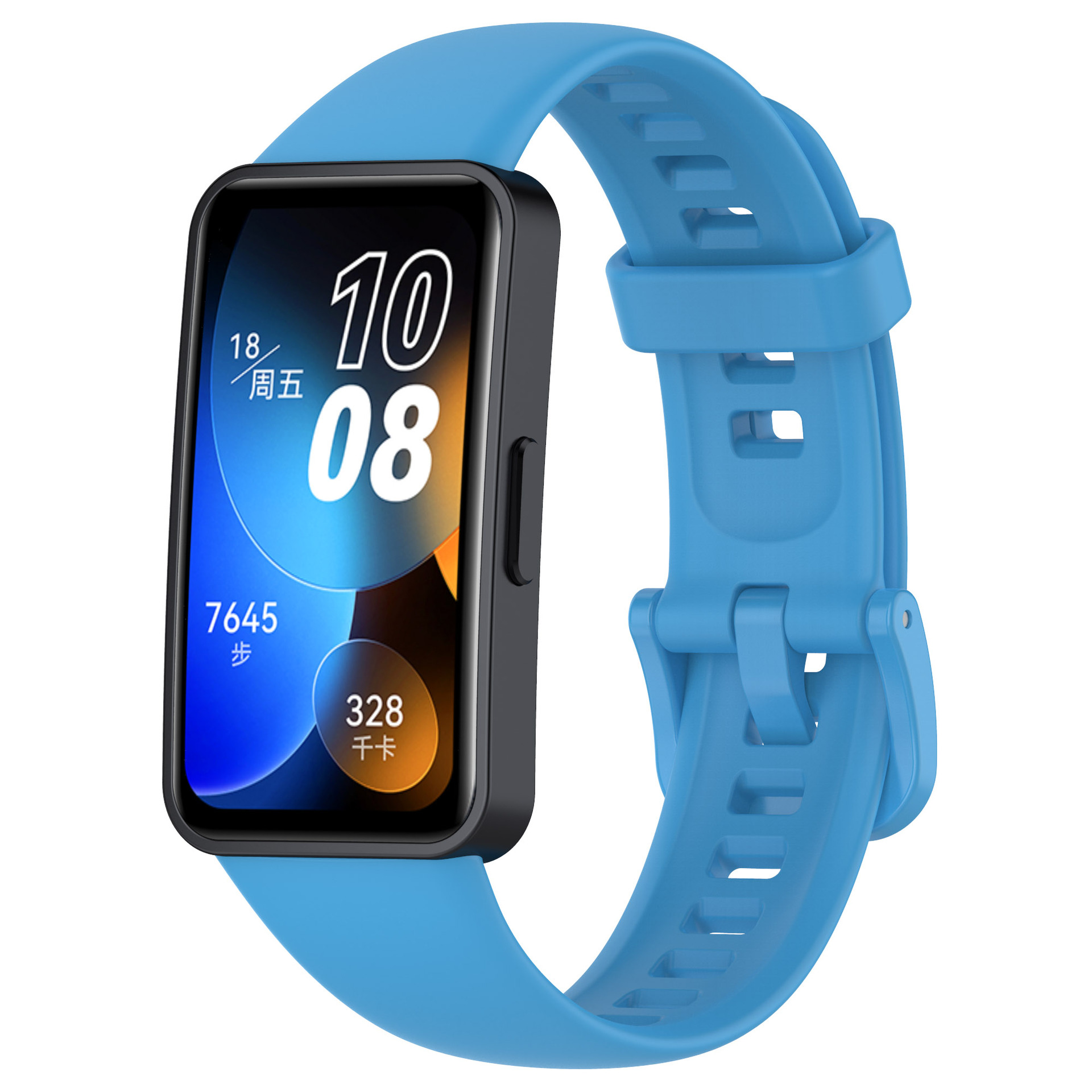 Levně Jednobarevný řemínek Huawei Band 8/9/10 Barva náramku: Nebesky modrá
