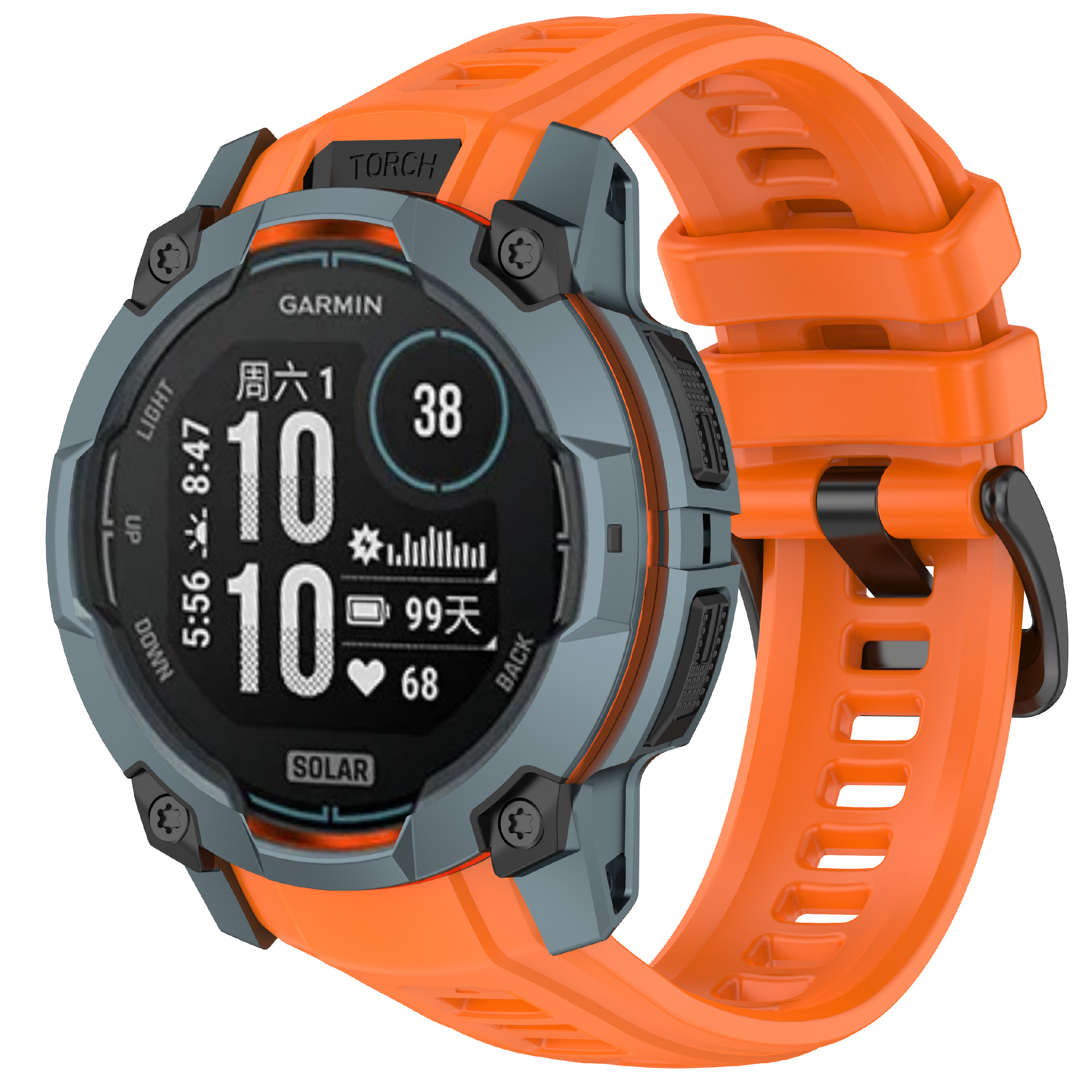 Levně Silikonový řemínek pro Garmin Instinct 3 45mm Barva: Oranžová