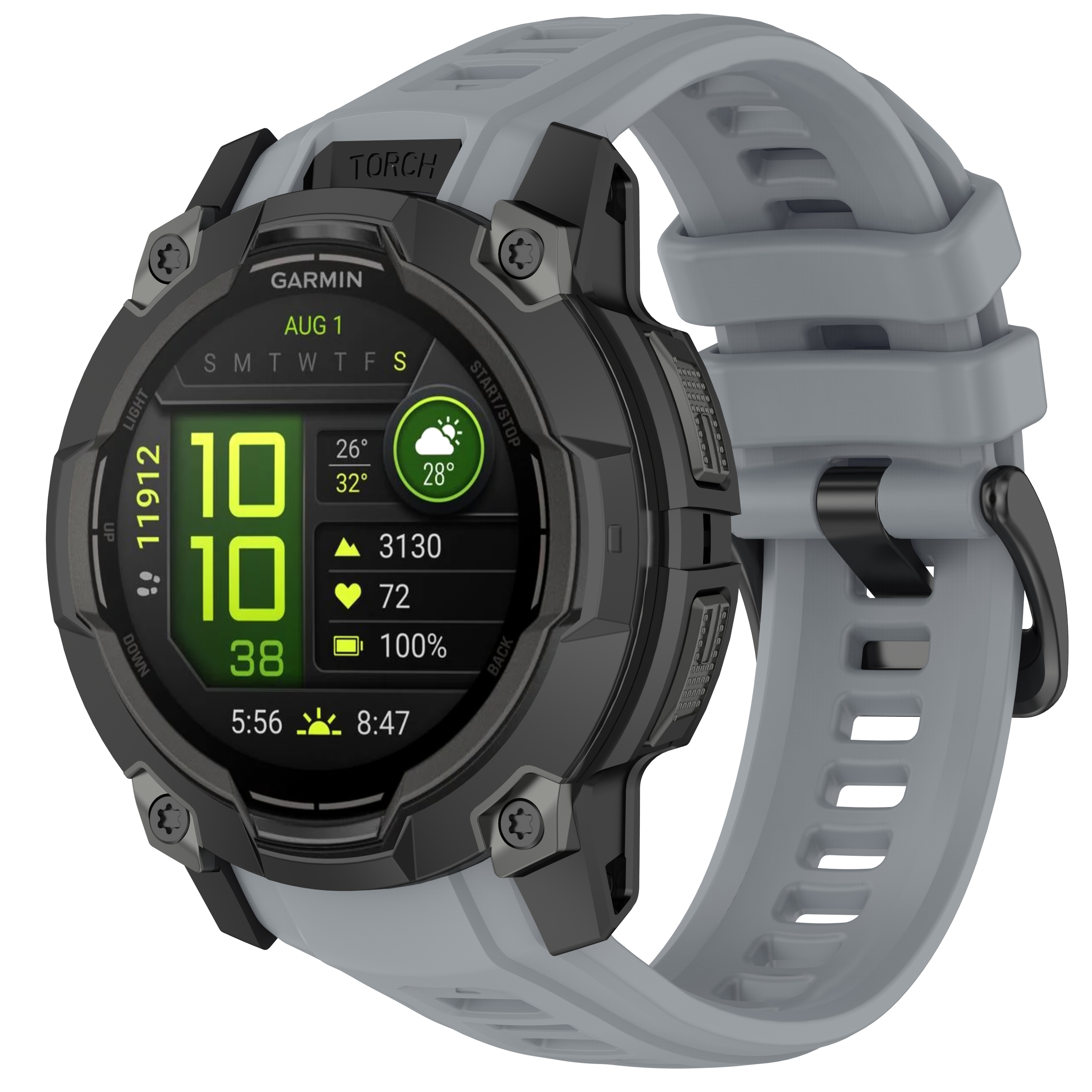 Levně Silikonový řemínek pro Garmin Instinct 3 45mm Barva: Šedá