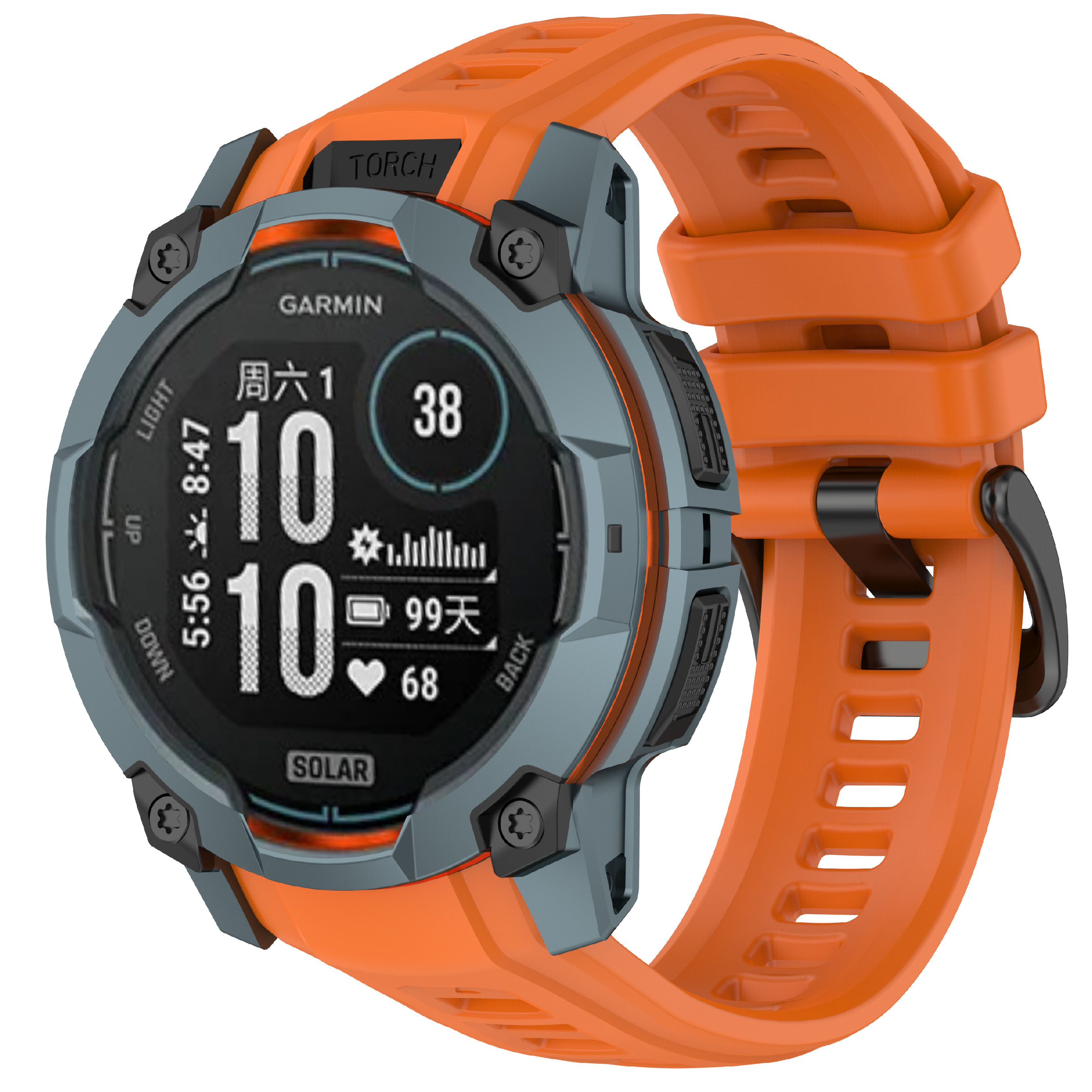 Levně Silikonový řemínek pro Garmin Instinct 3 45mm Barva: Hořčicová