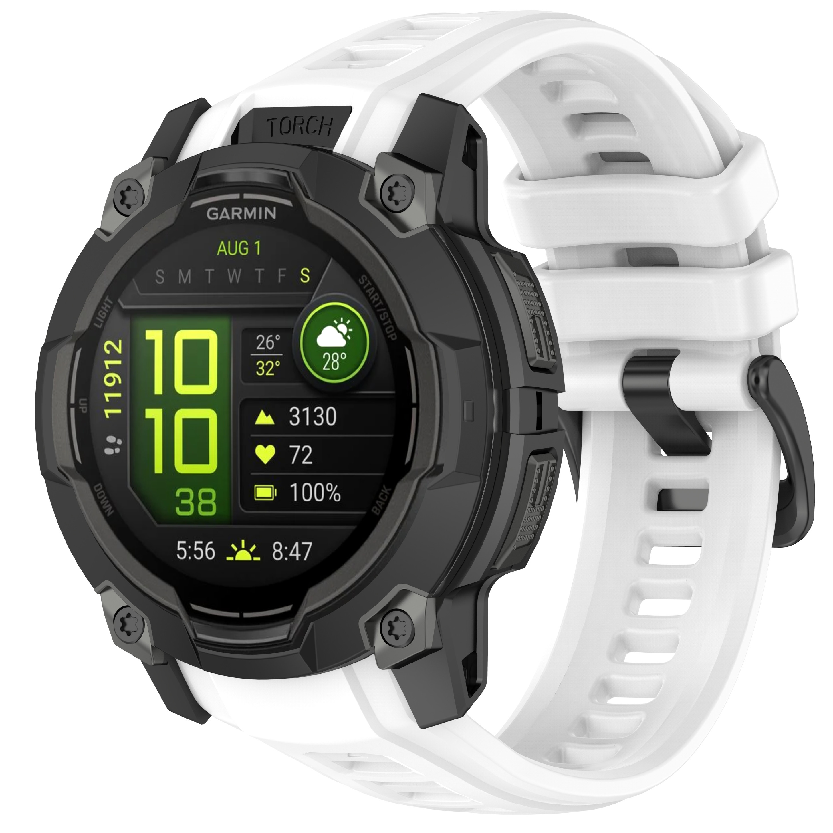 Levně Silikonový řemínek pro Garmin Instinct 3 50mm Barva: Bílá
