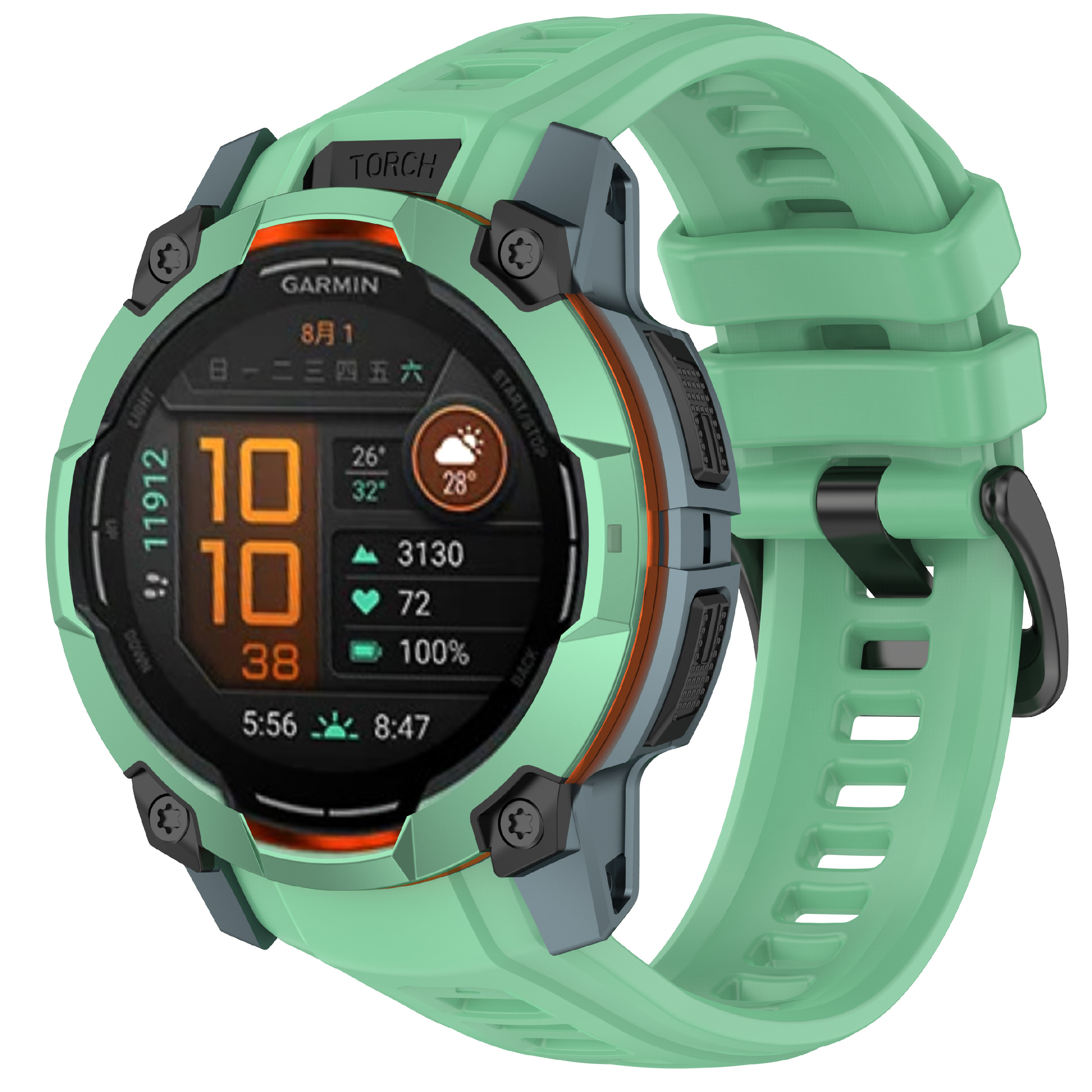 Levně Silikonový řemínek pro Garmin Instinct 3 50mm Barva: Tyrkysová