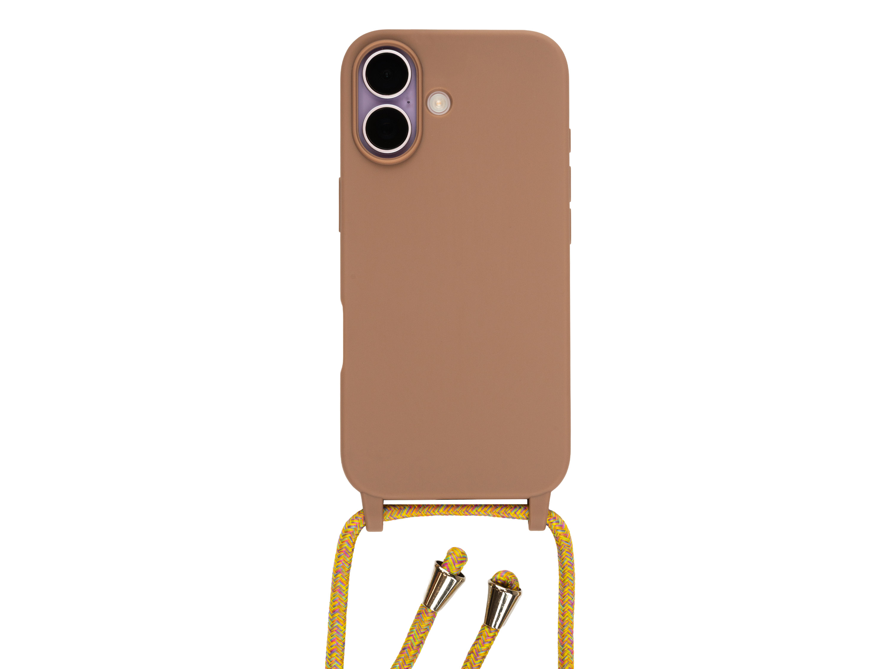 Silikonový béžový kryt se šňůrkou pro iPhone 17