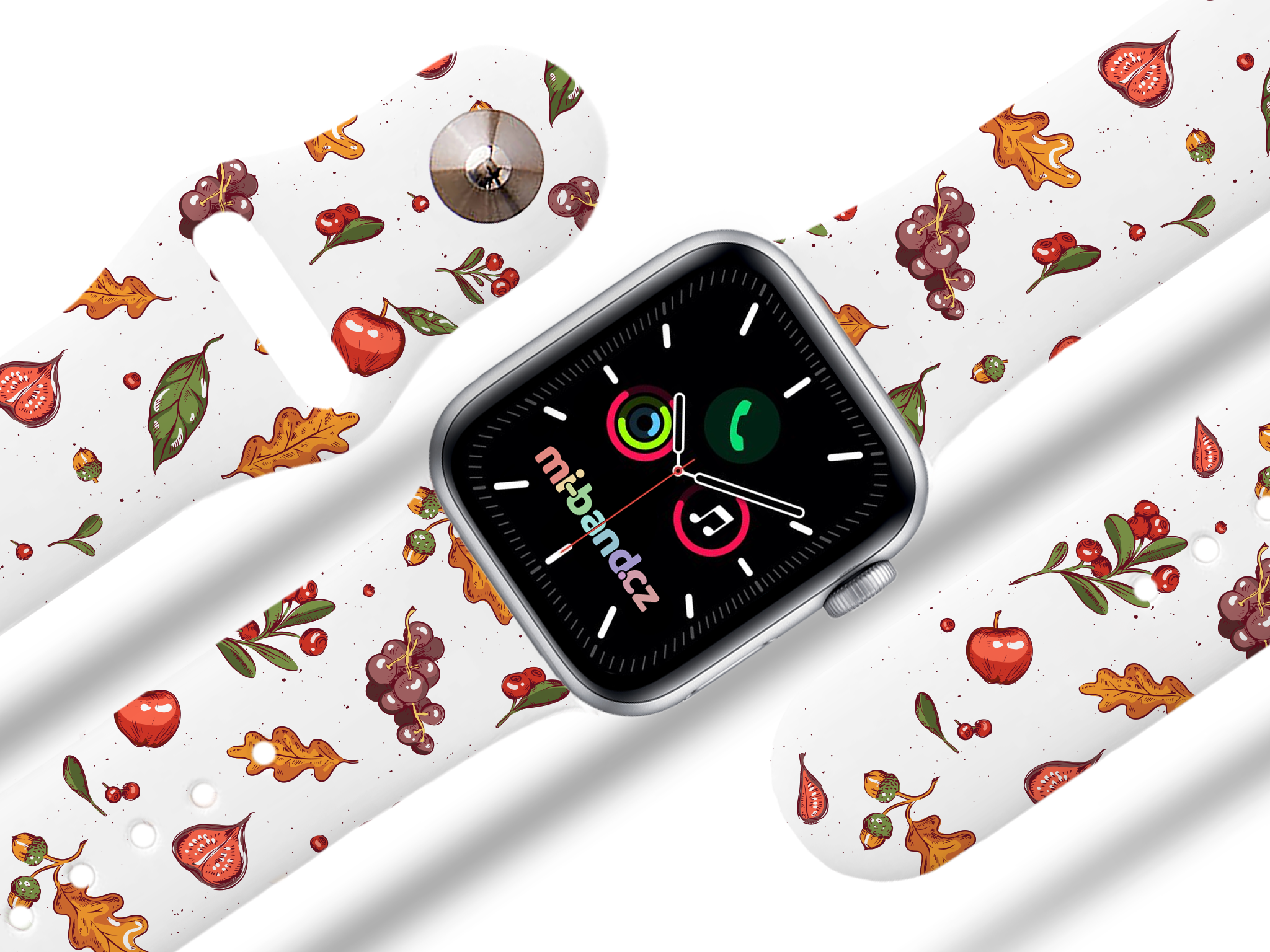 Apple watch řemínek Podzimní nadílka - Bílá - 42/44/45/49mm