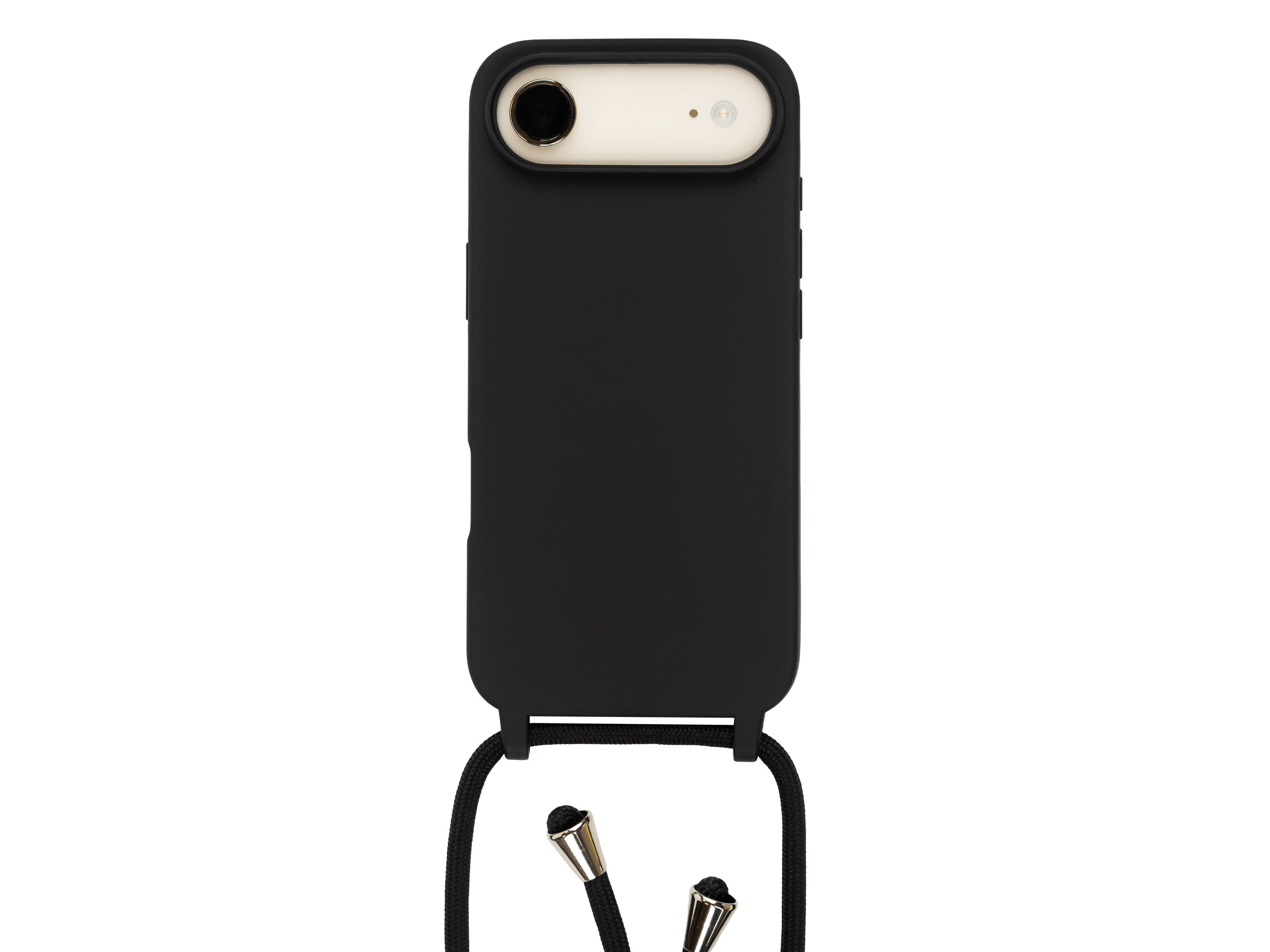 Silikonový černý kryt se šňůrkou pro iPhone 17 Air