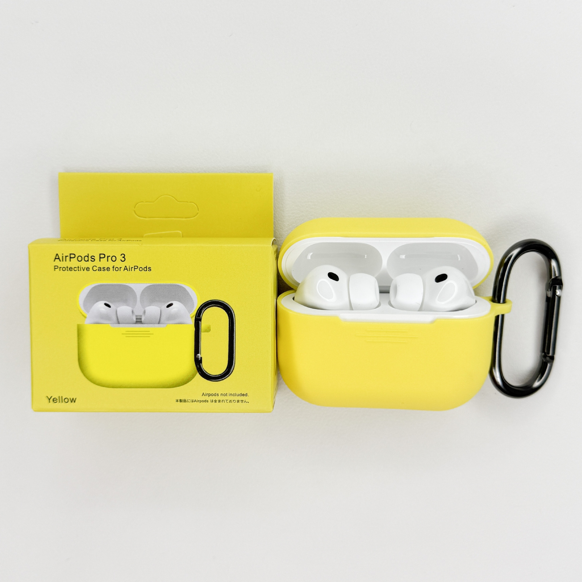 Levně Jednobarevný obal s karabinou pro AirPods Pro 3 Barva: Yellow