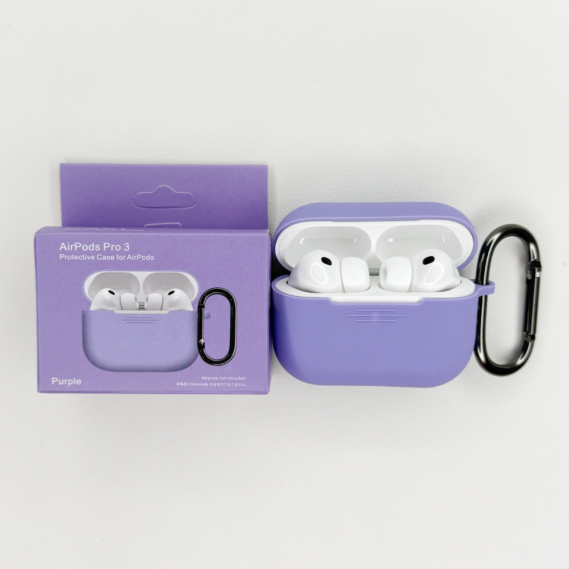 Levně Jednobarevný obal s karabinou pro AirPods Pro 3 Barva: Purple