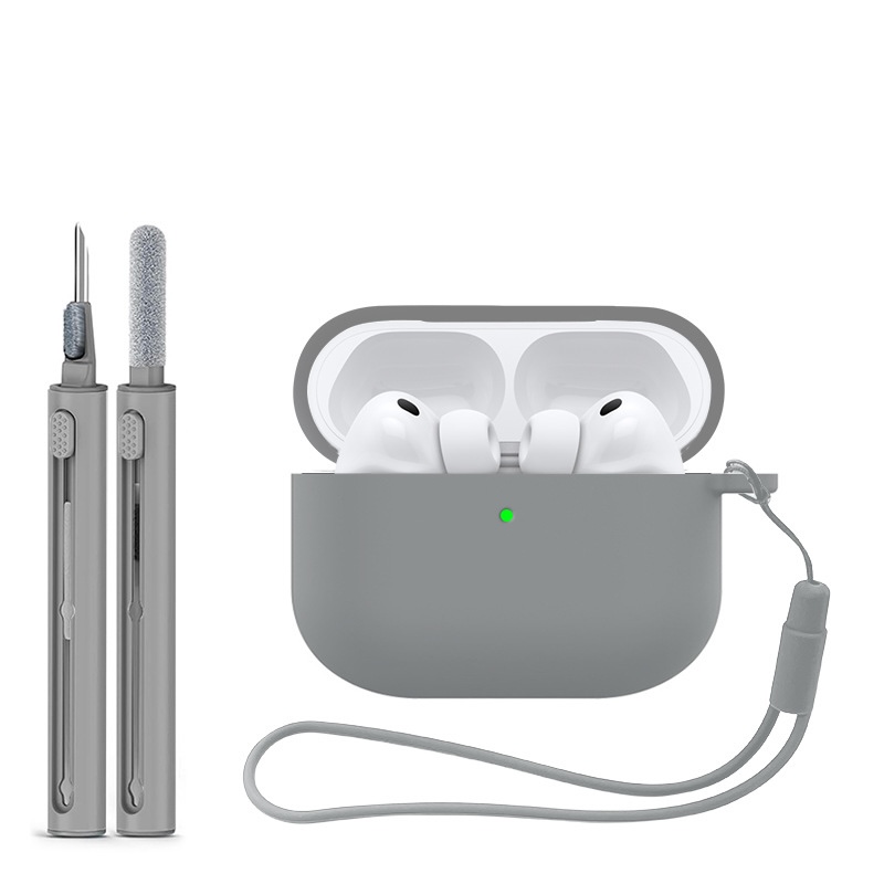Jednobarevný obal s čistícím perem pro AirPods Pro 3 Barva: Grey