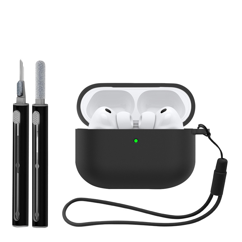 Jednobarevný obal s čistícím perem pro AirPods Pro 3 Barva: Black