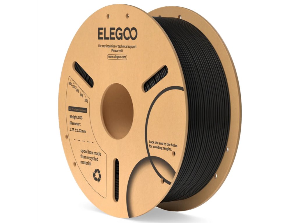 Filament ELEGOO PLA 1,75 mm 1 kg, Černá