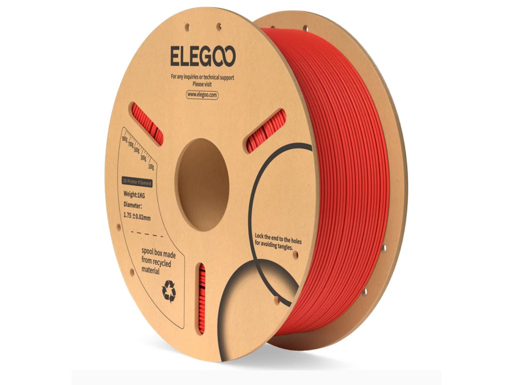 Filament ELEGOO PLA 1,75 mm 1 kg, Červená