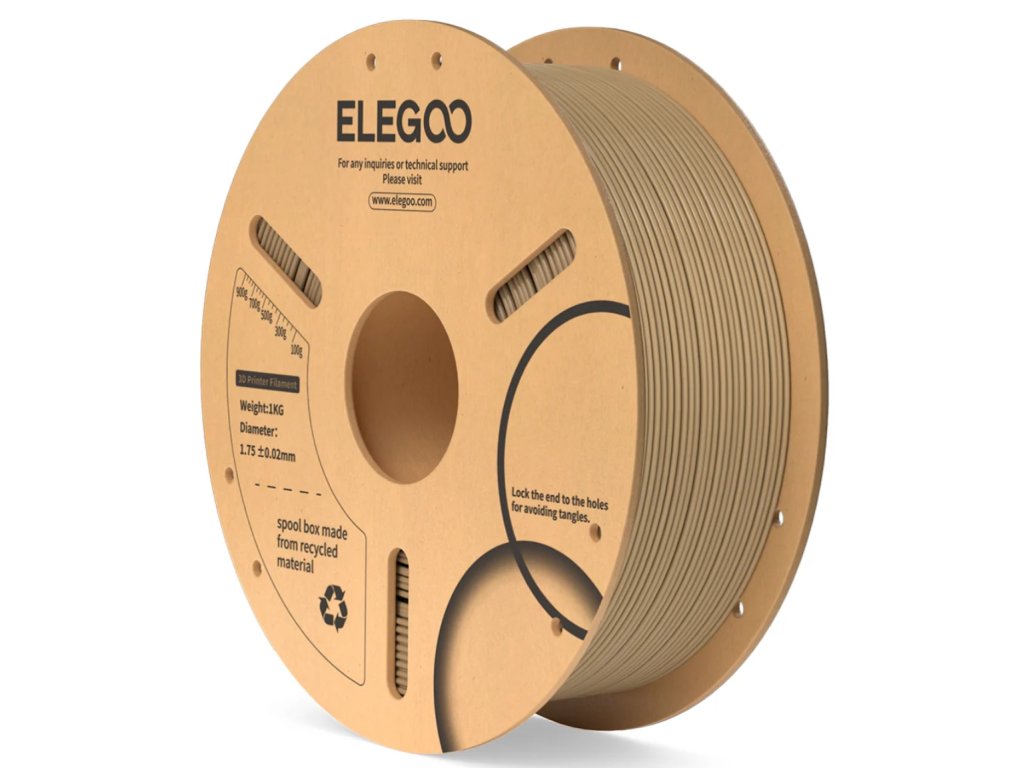 Filament ELEGOO PLA 1,75 mm 1 kg, Dřevo