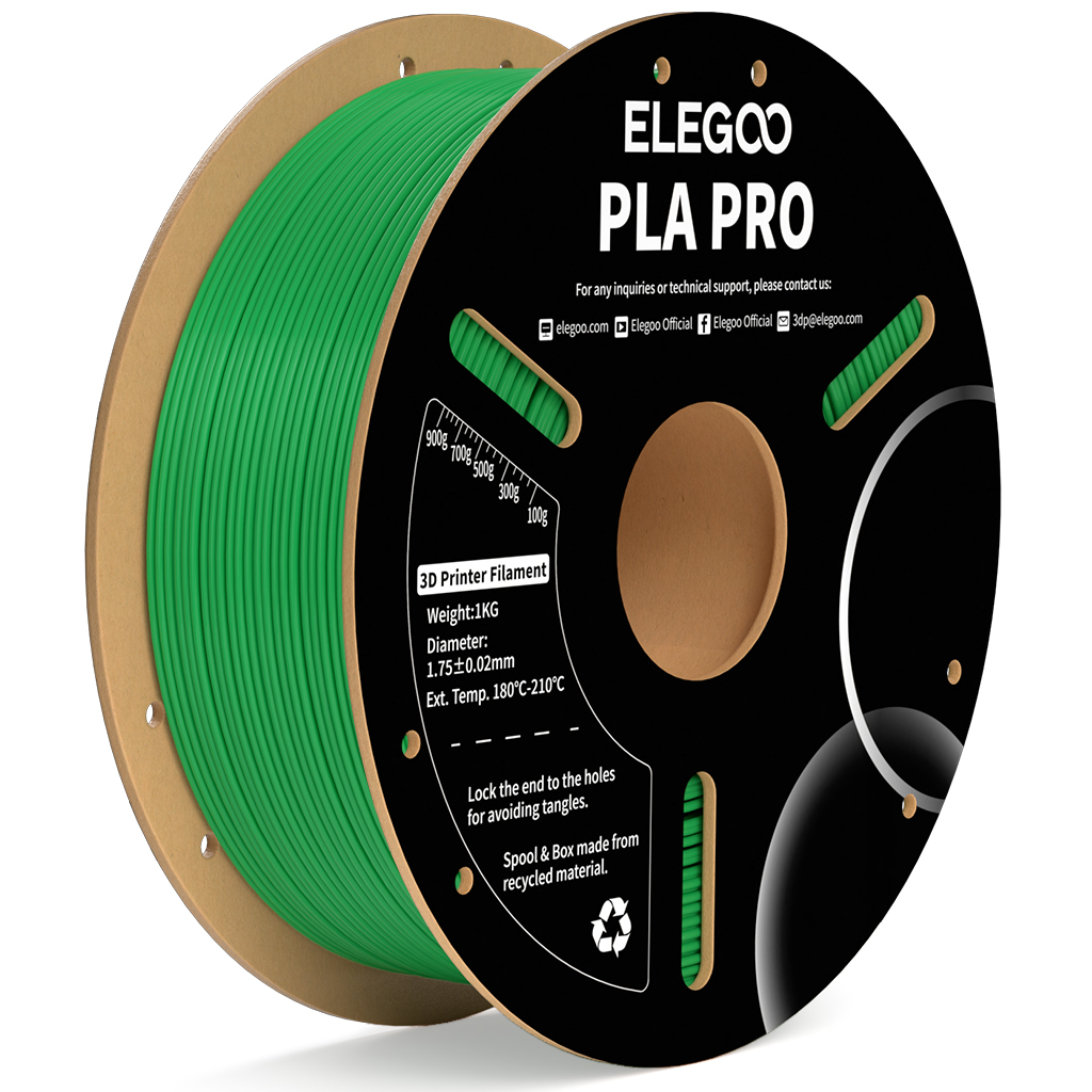 Levně Filament ELEGOO PLA PRO 1,75 mm 1 kg, Zelená