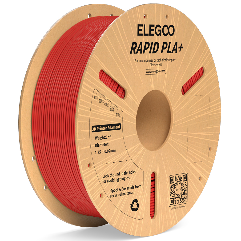 Levně Filament ELEGOO Rapid PLA+ 1,75 mm 1 kg, Červená