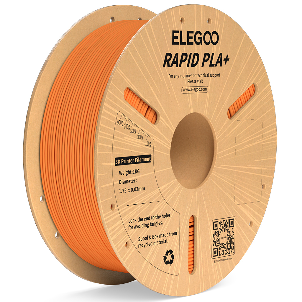Levně Filament ELEGOO Rapid PLA+ 1,75 mm 1 kg, Oranžová