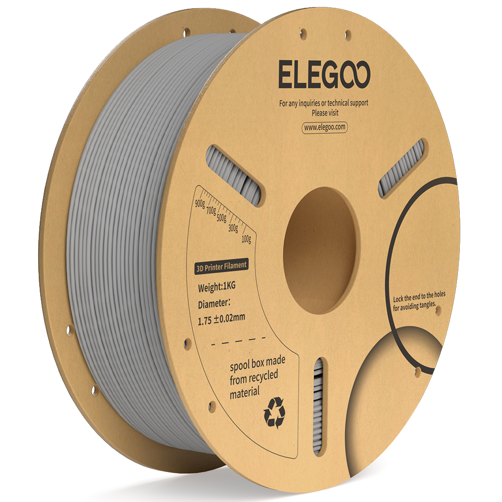 Levně Filament ELEGOO PLA+ 1,75 mm 1 kg, Šedá