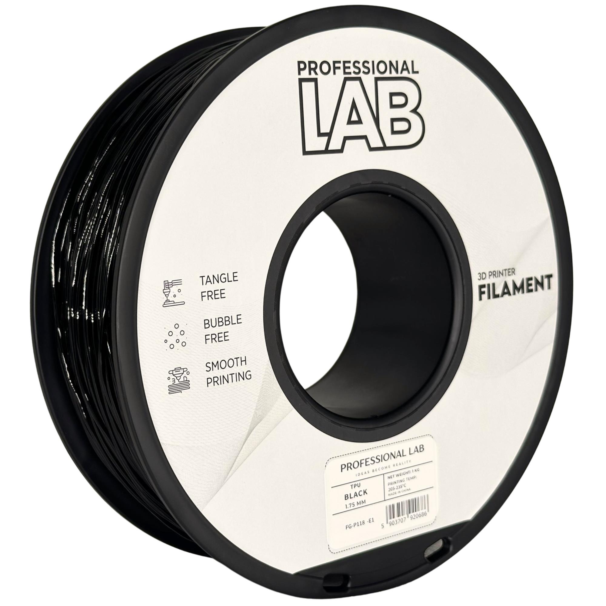 Levně Filament Professional Lab TPU 95A 1,75 mm 1 kg, Černá