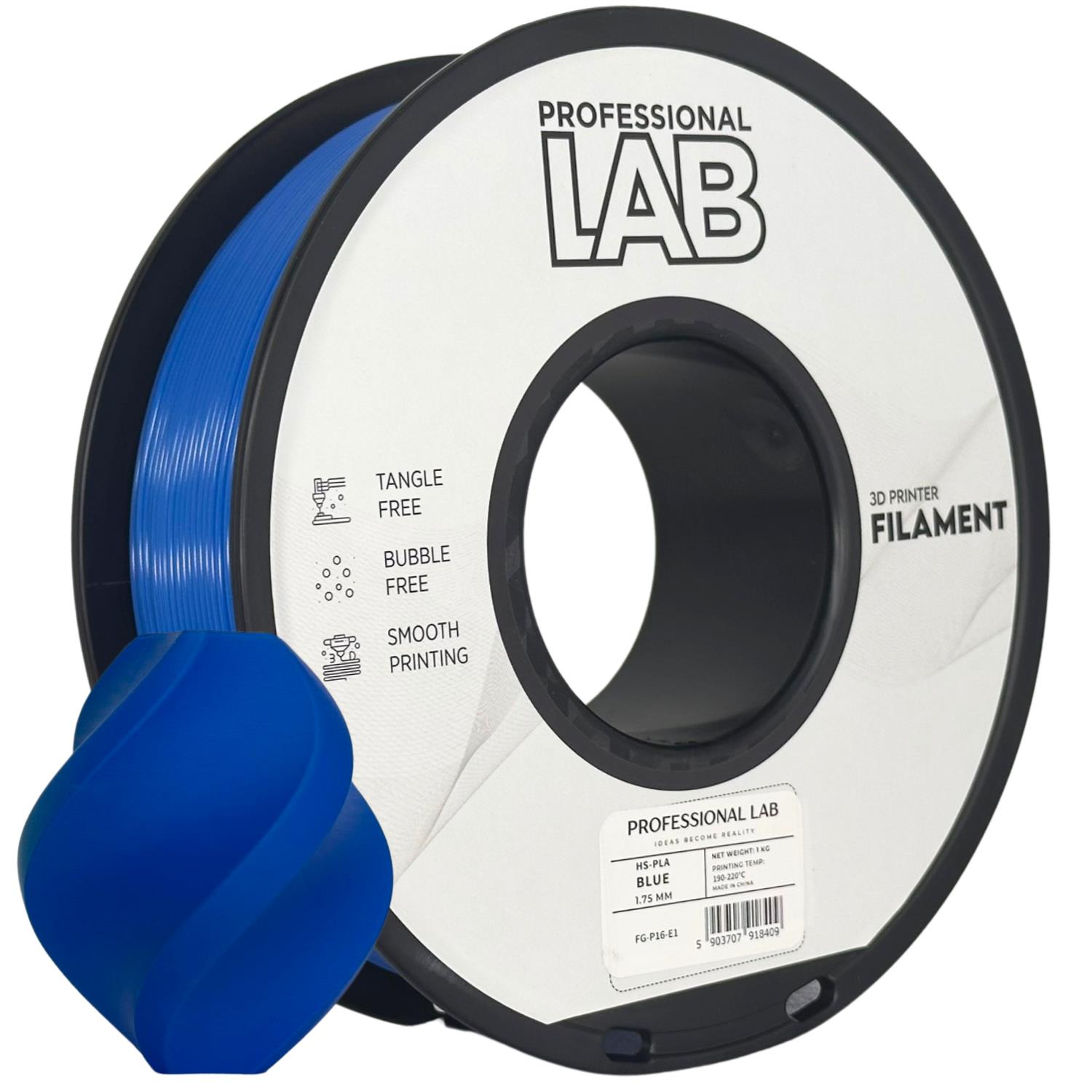 Levně Filament Professional Lab HS-PLA 1,75 mm 1 kg, Modrá