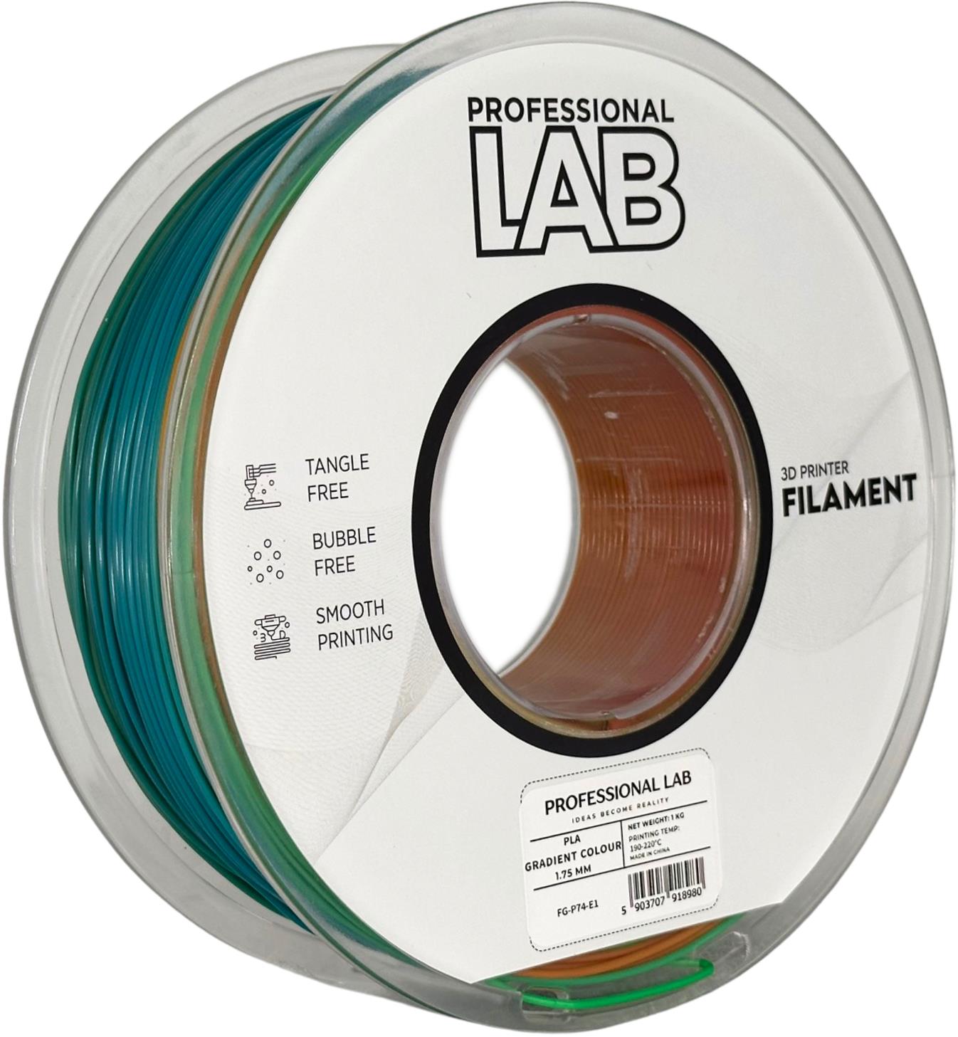 Filament Professional Lab PLA 1,75 mm 1 kg, Vícebarevná