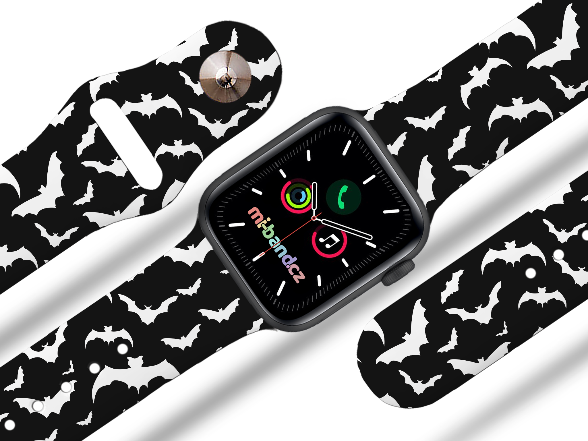 Levně Apple watch řemínek Netopýři Rozměr: 38/40/41/42(S10)mm, barva pásku: černá