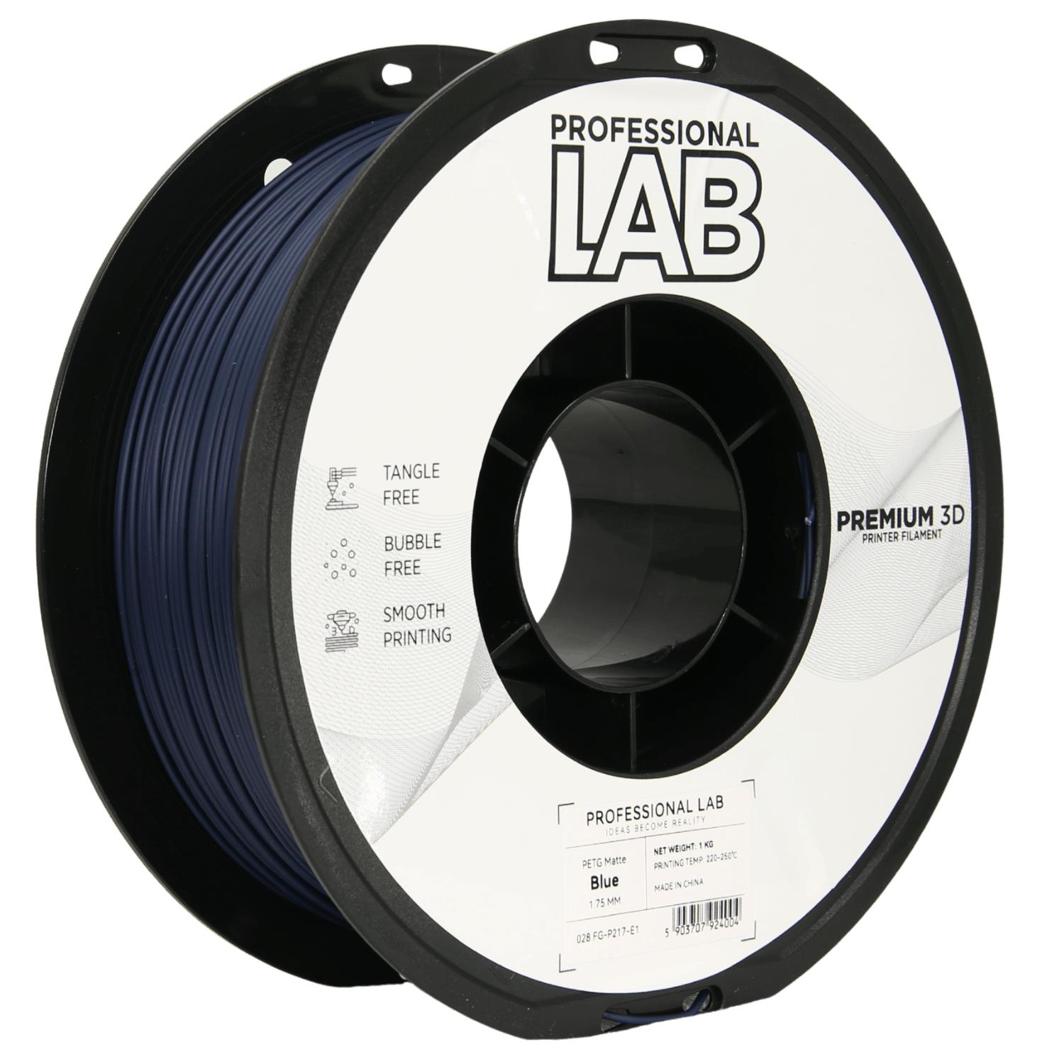 Levně Filament Professional Lab PETG Matte 1,75 mm 1 kg, Modrá