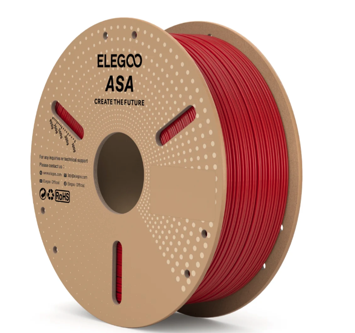 Levně Filament ELEGOO ASA 1,75 mm 1 kg, Červená