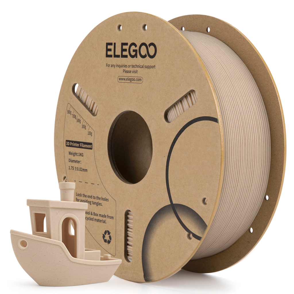 Levně Filament ELEGOO Special PLA 1,75 mm 1 kg, Dub