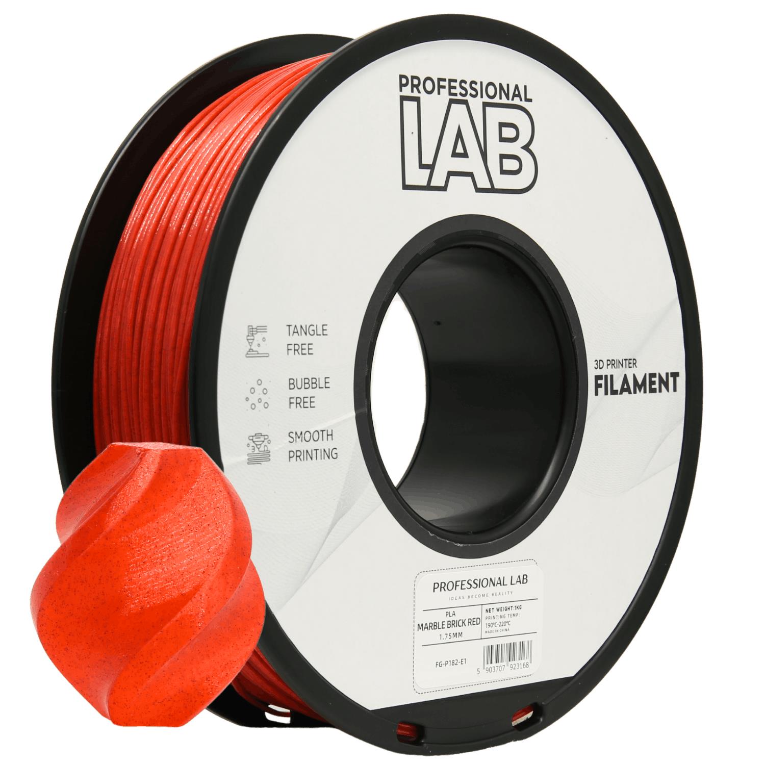 Filament Professional Lab PLA 1,75 mm 1 kg, Cihlová