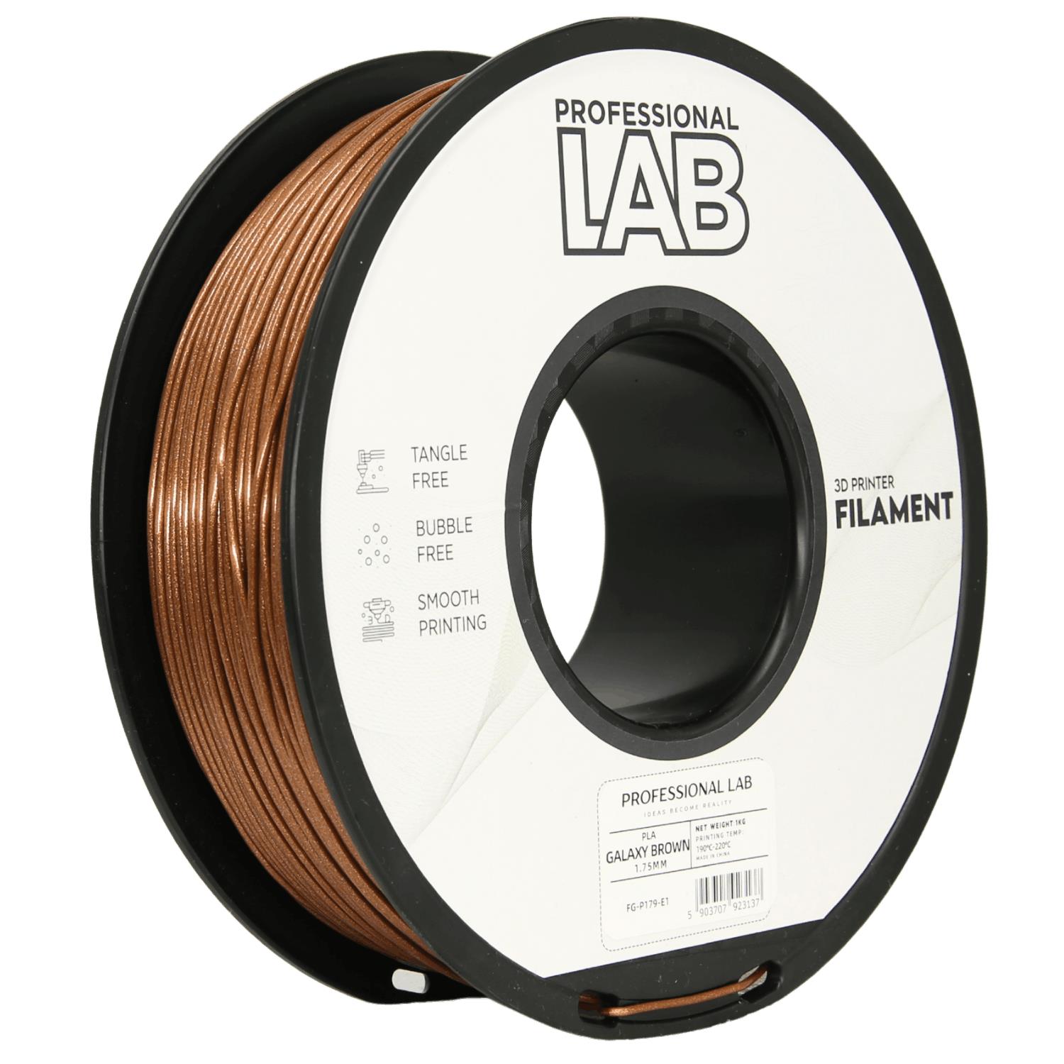 Filament Professional Lab PLA 1,75 mm 1 kg, Galakticky hnědá